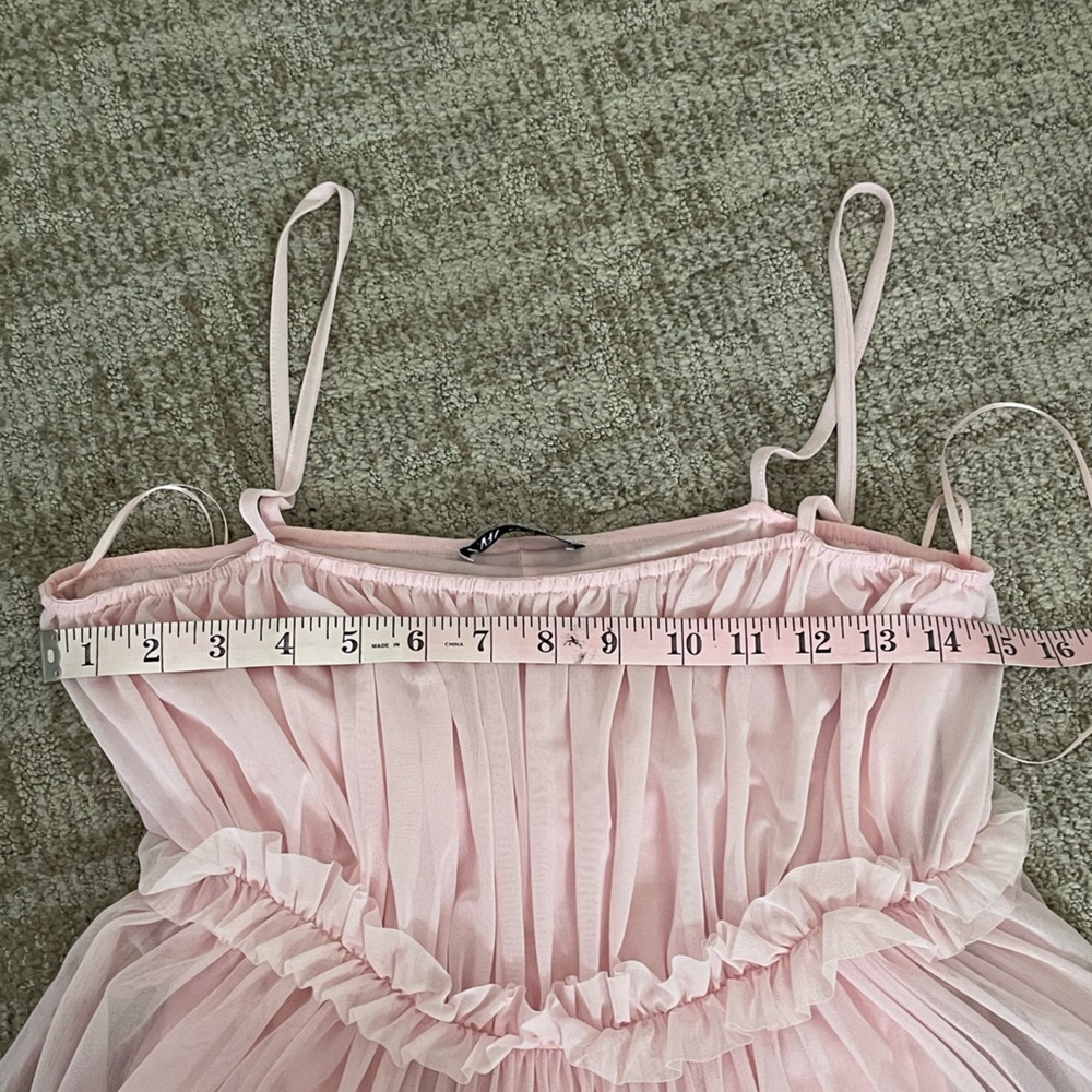 Zara Pink Ruffled Mini Dress - Picture 8 of 8